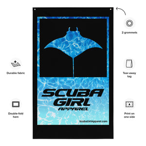 SGA Brand Vertical Flag (Ocean Deep)