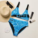 Load image into Gallery viewer, SG High-Waisted Bikini Swimsuit (Ocean Deep)
