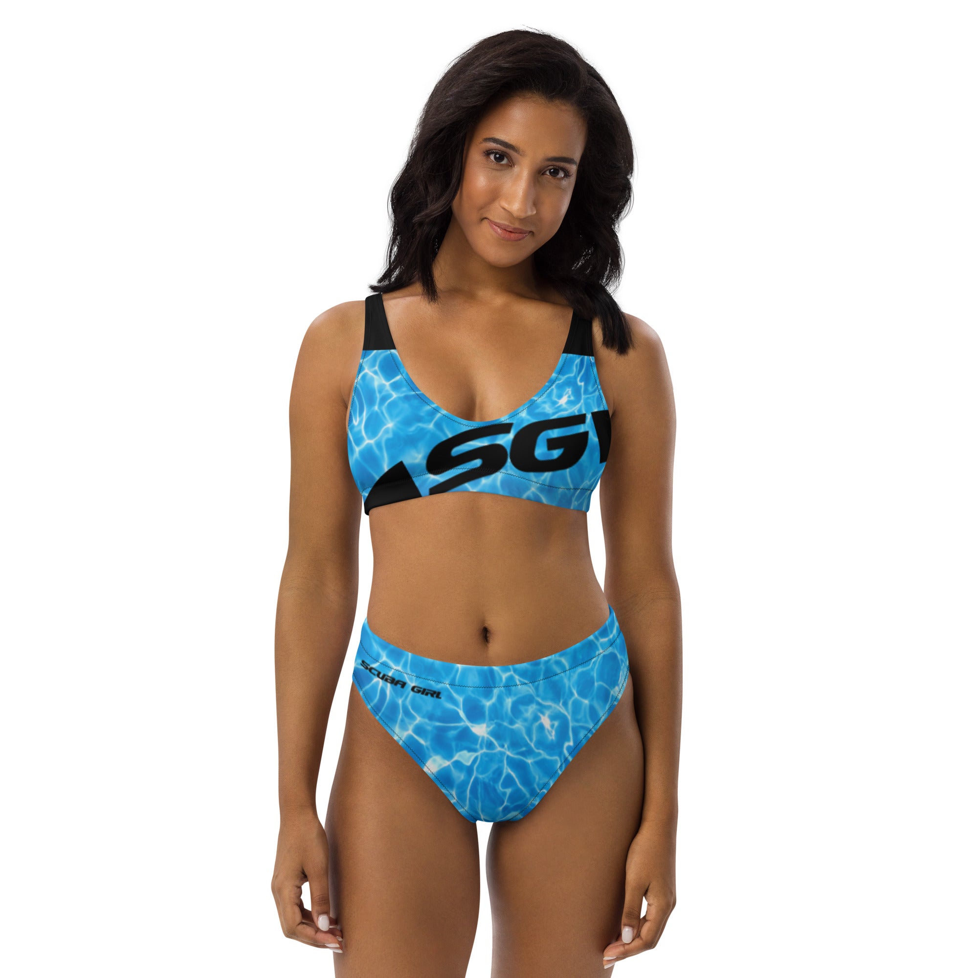 SG High-Waisted Bikini Swimsuit (Ocean Deep)