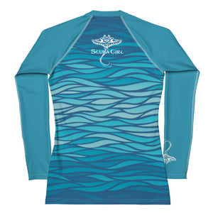 Women's Scuba Rash Guard - Tribal Ray (Waves)