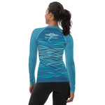 Load image into Gallery viewer, Women&#39;s Scuba Rash Guard - Tribal Ray (Waves)
