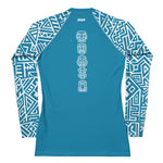 Load image into Gallery viewer, Women&#39;s SCUBA Rash Guard - Tiki (Teal)
