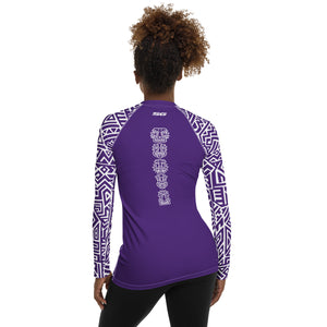 Women's SCUBA Rash Guard - Tiki (Purple)