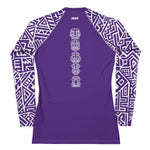 Load image into Gallery viewer, Women&#39;s SCUBA Rash Guard - Tiki (Purple)
