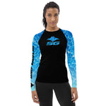 Load image into Gallery viewer, Women&#39;s SCUBA Rash Guard - Turbo Ray (Ocean Deep)
