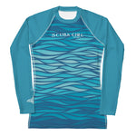 Load image into Gallery viewer, Women&#39;s Scuba Rash Guard - Tribal Ray (Waves)
