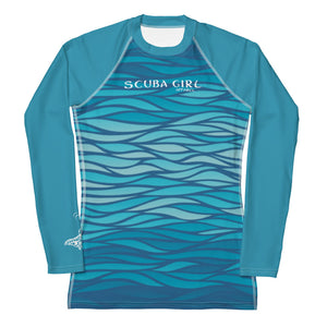 Women's Scuba Rash Guard - Tribal Ray (Waves)