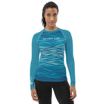 Load image into Gallery viewer, Women&#39;s Scuba Rash Guard - Tribal Ray (Waves)
