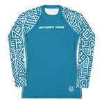 Load image into Gallery viewer, Women&#39;s SCUBA Rash Guard - Tiki (Teal)
