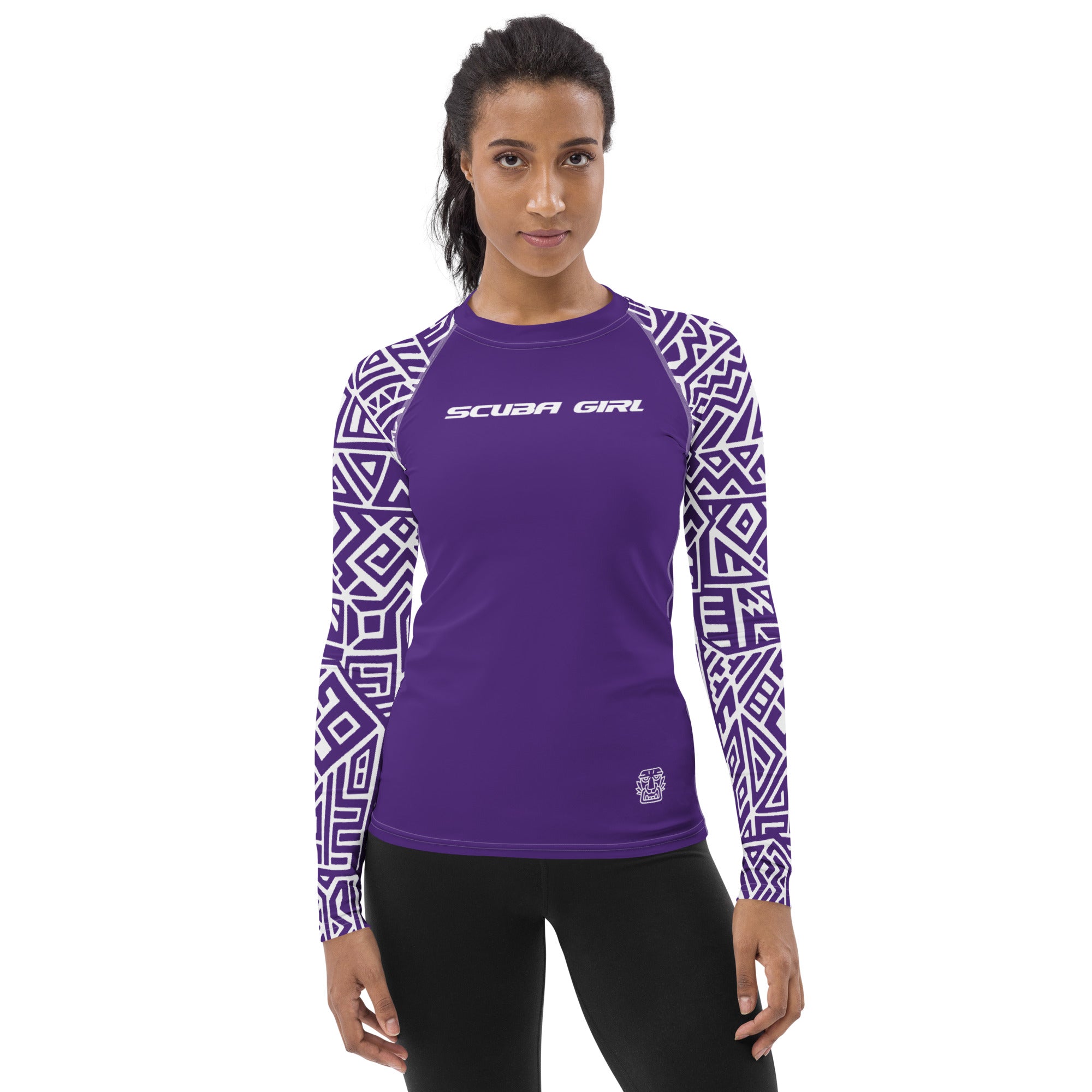 Women's SCUBA Rash Guard - Tiki (Purple)