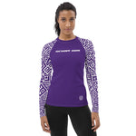 Load image into Gallery viewer, Women&#39;s SCUBA Rash Guard - Tiki (Purple)
