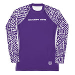 Load image into Gallery viewer, Women&#39;s SCUBA Rash Guard - Tiki (Purple)
