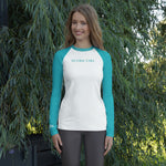 Load image into Gallery viewer, Women&#39;s SCUBA Rash Guard - Tribal Ray (Teal)

