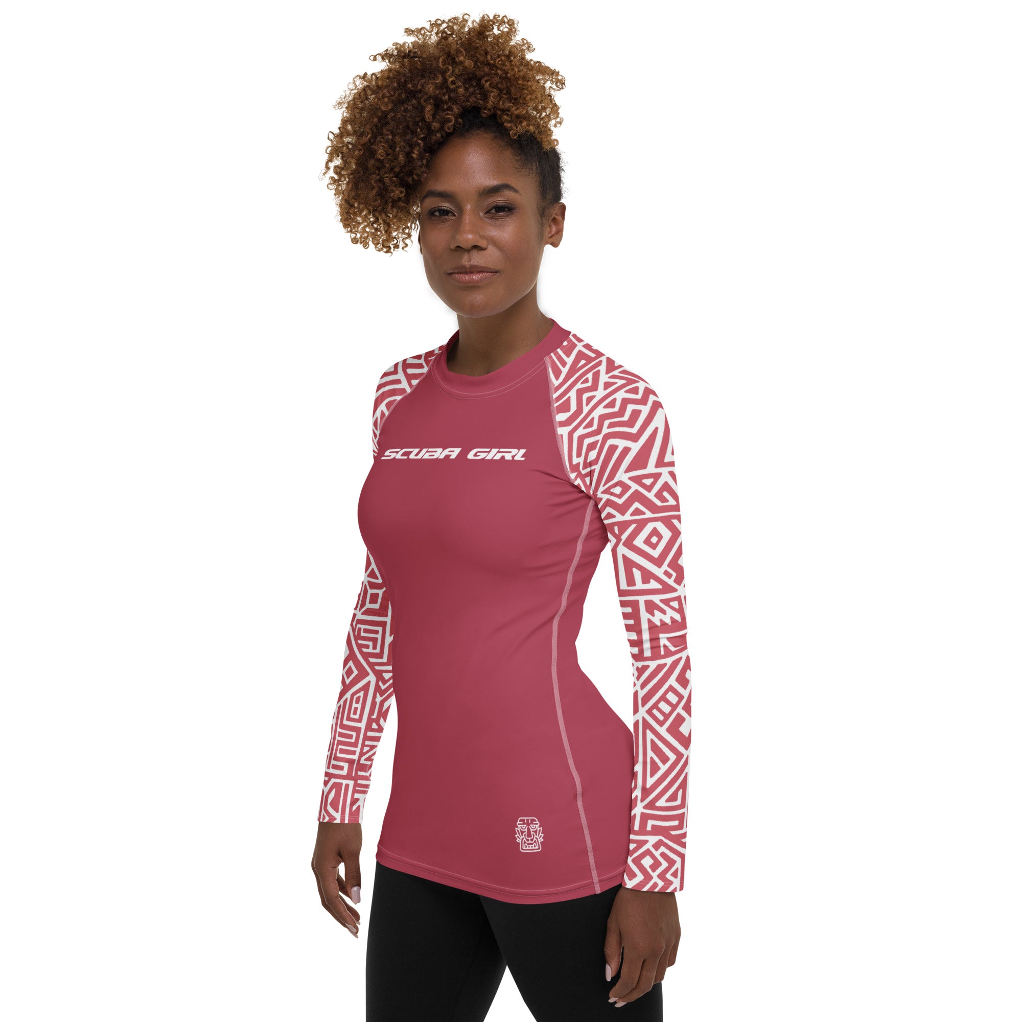 Women's SCUBA Rash Guard - Tiki (Coral)