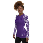 Load image into Gallery viewer, Women&#39;s SCUBA Rash Guard - Tiki (Purple)
