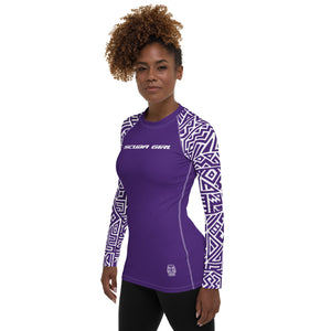 Women's SCUBA Rash Guard - Tiki (Purple)