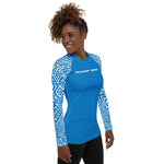 Load image into Gallery viewer, Women&#39;s SCUBA Rash Guard - Tiki (Blue)
