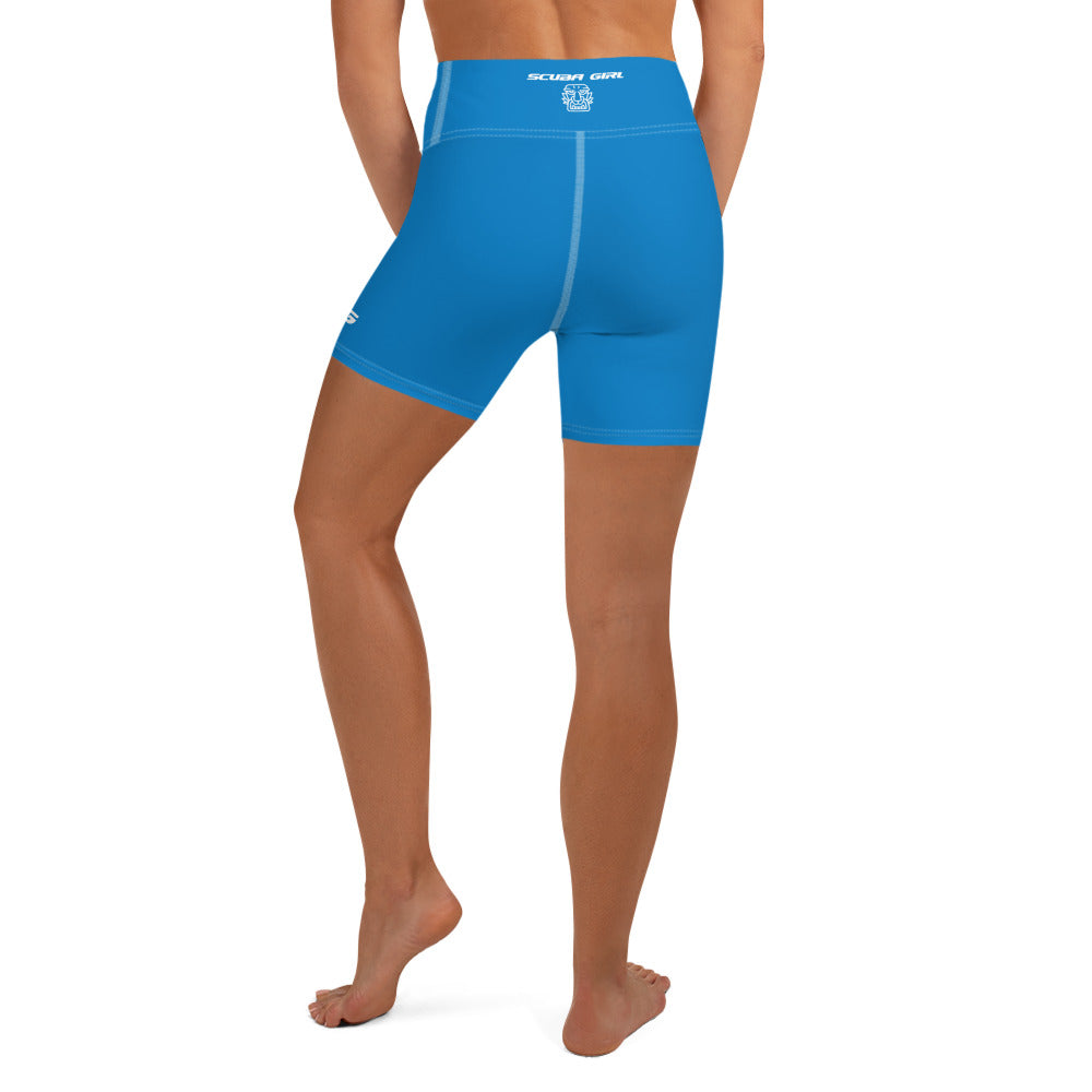 High-Waisted Pro Dive Shorts - Tiki (Blue)