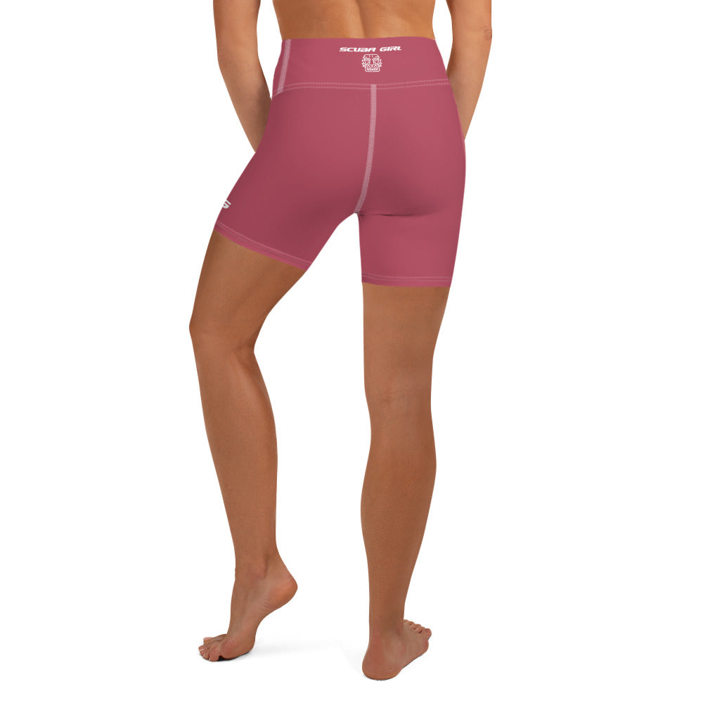 High-Waisted Pro Dive Shorts - Tiki (Coral)