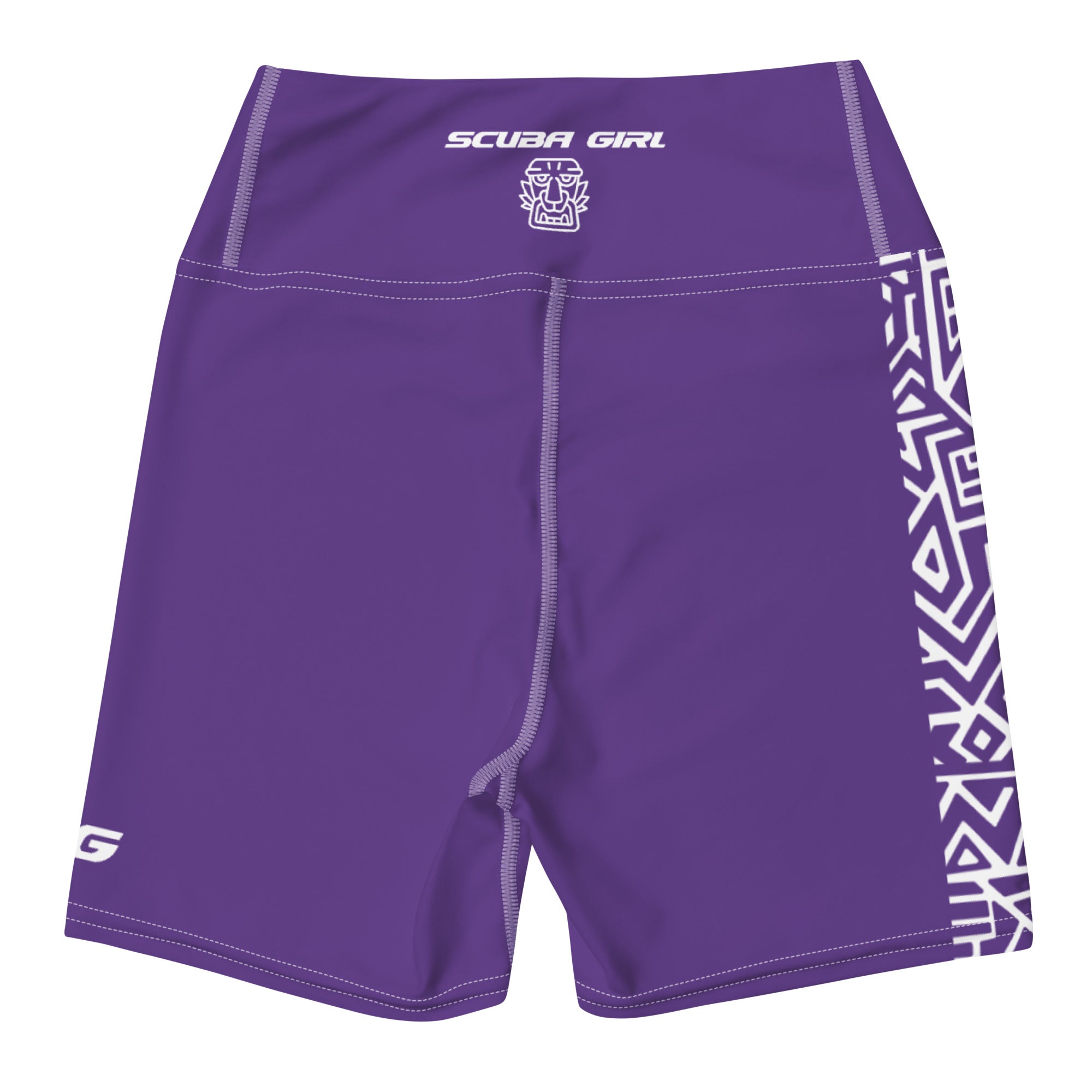 High-Waisted Pro Dive Shorts - Tiki (Purple)