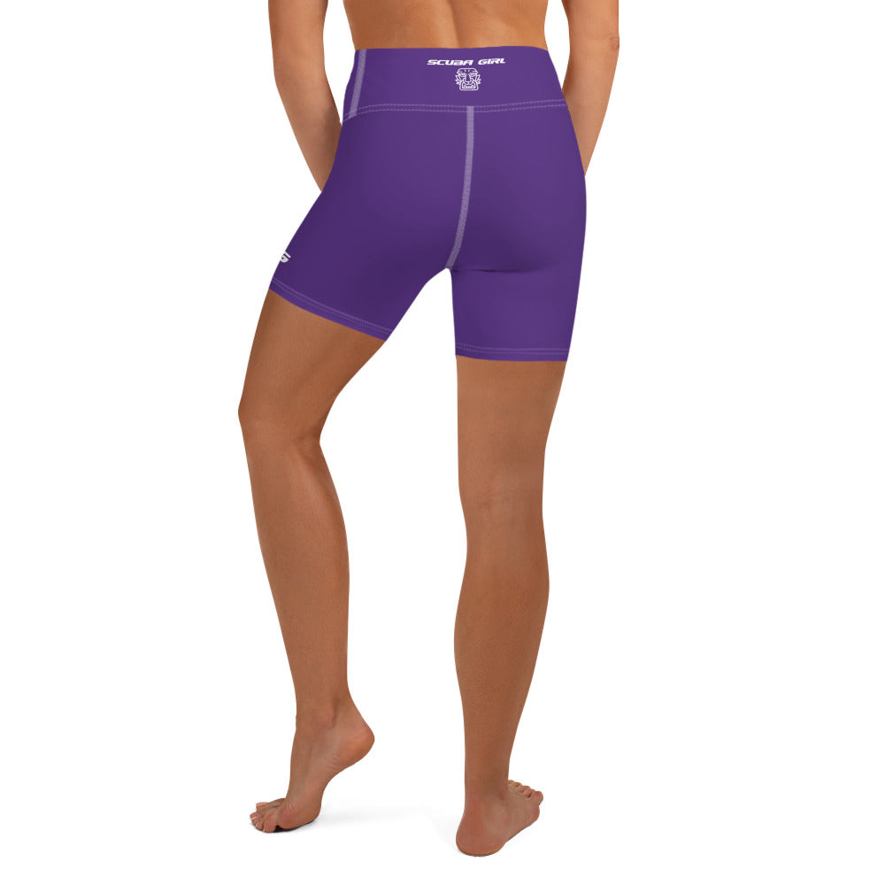 High-Waisted Pro Dive Shorts - Tiki (Purple)