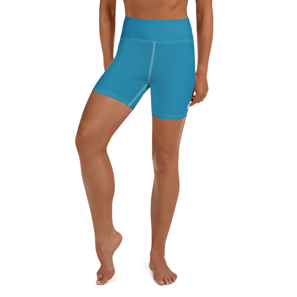 High-Waisted Pro Dive Shorts - Tiki (Teal)