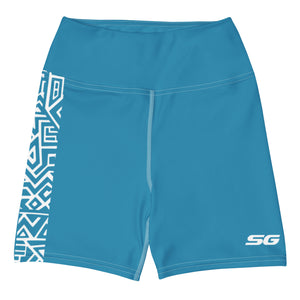 High-Waisted Pro Dive Shorts - Tiki (Teal)