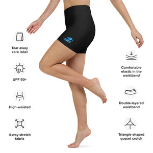 High-Waisted Pro Dive Shorts - Turbo Ray (Ocean Deep)