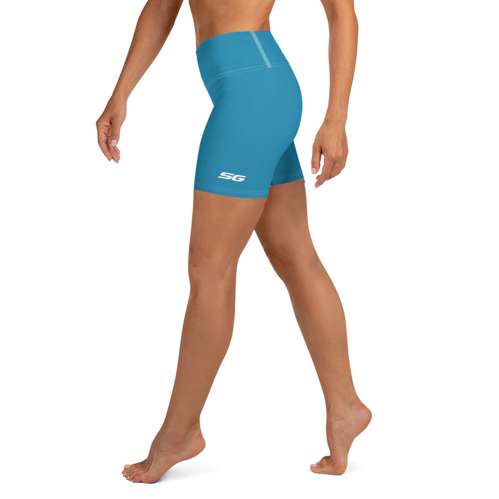 High-Waisted Pro Dive Shorts - Tiki (Teal)