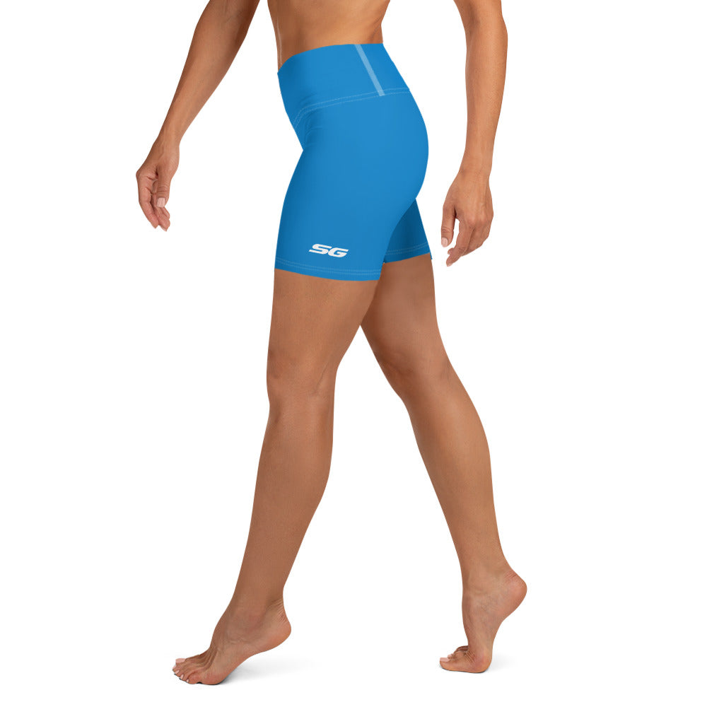 High-Waisted Pro Dive Shorts - Tiki (Blue)