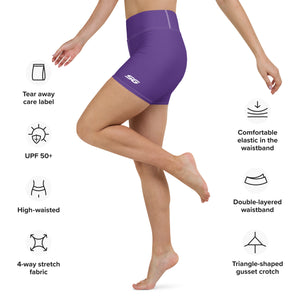 High-Waisted Pro Dive Shorts - Tiki (Purple)