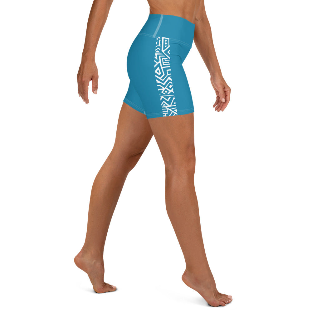 High-Waisted Pro Dive Shorts - Tiki (Teal)