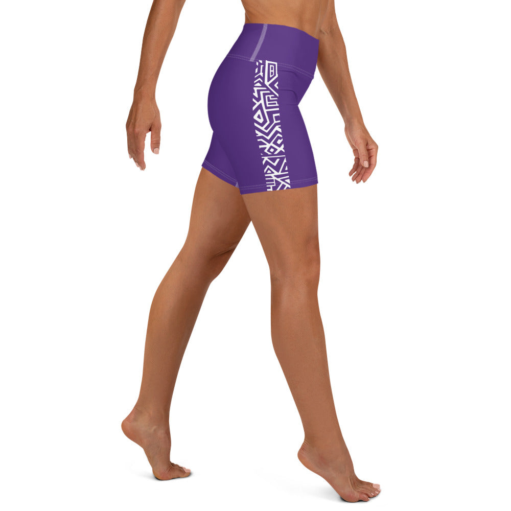 High-Waisted Pro Dive Shorts - Tiki (Purple)