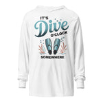 Load image into Gallery viewer, Long-Sleeve Hoodie T-Shirt - Dive O-Clock
