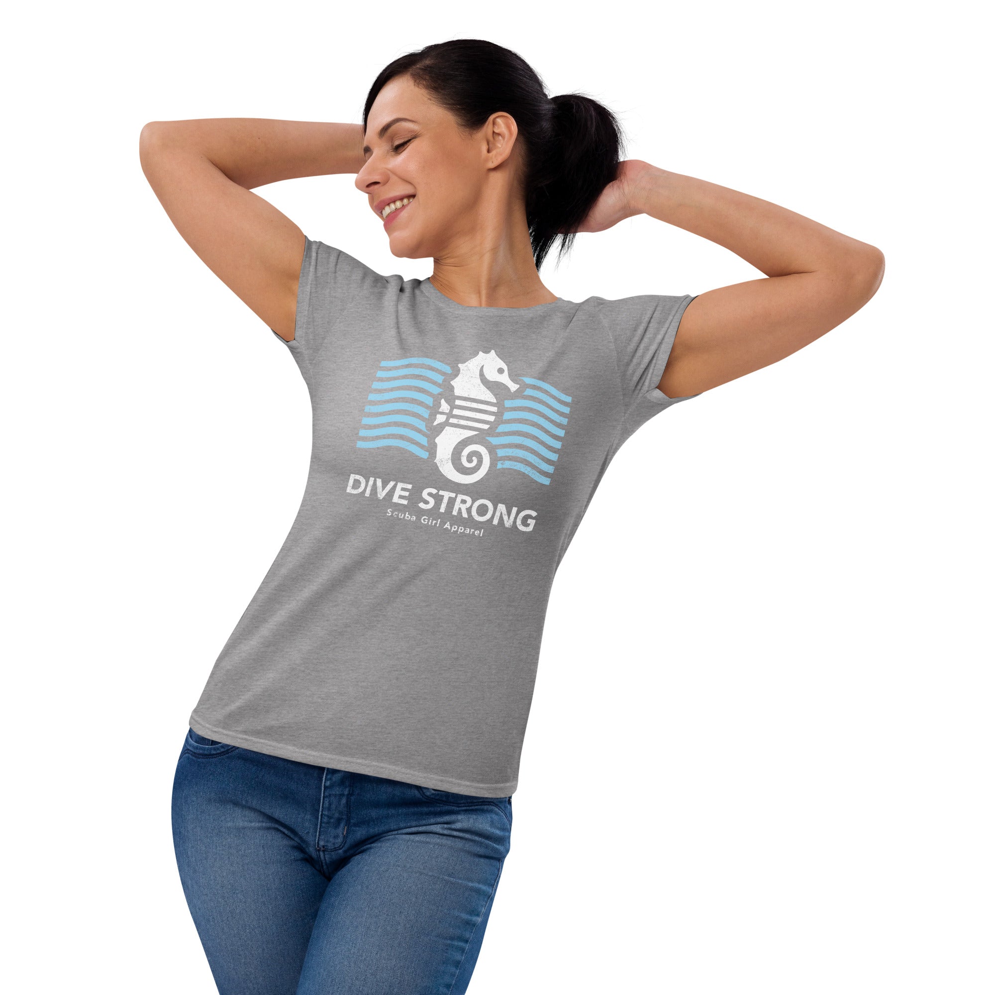 Fashion-Fit Tee - Dive Strong (Seahorse)