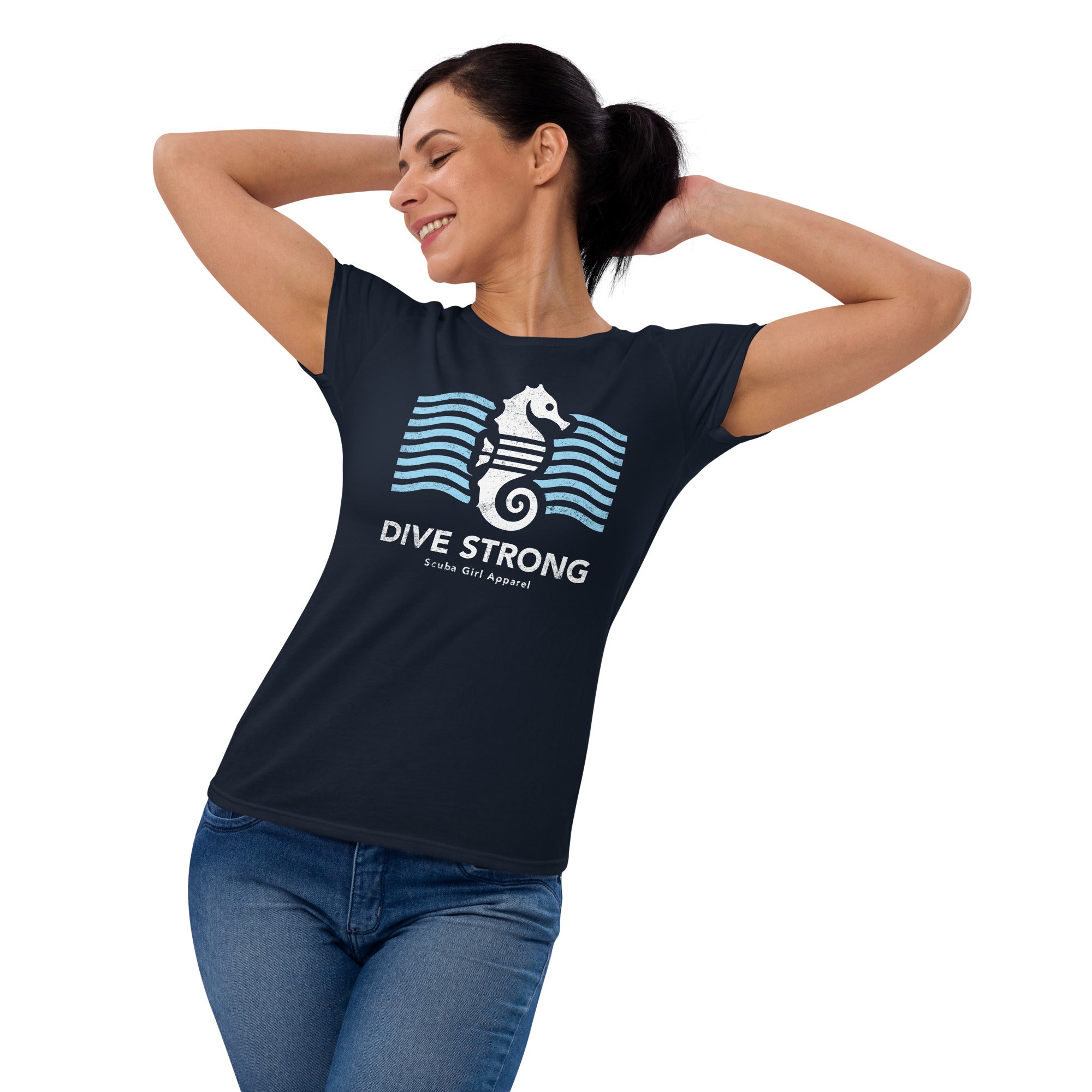 Fashion-Fit Tee - Dive Strong (Seahorse)