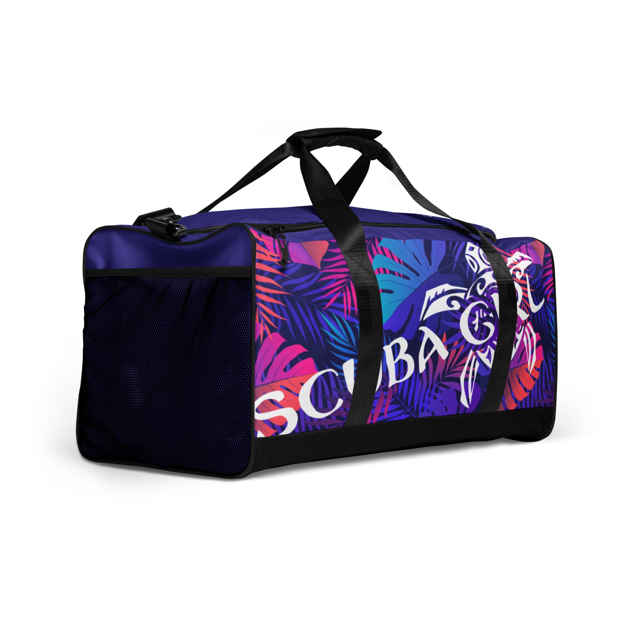 Scuba Duffle Bag - Sea Turtle (Tropical Leaves)