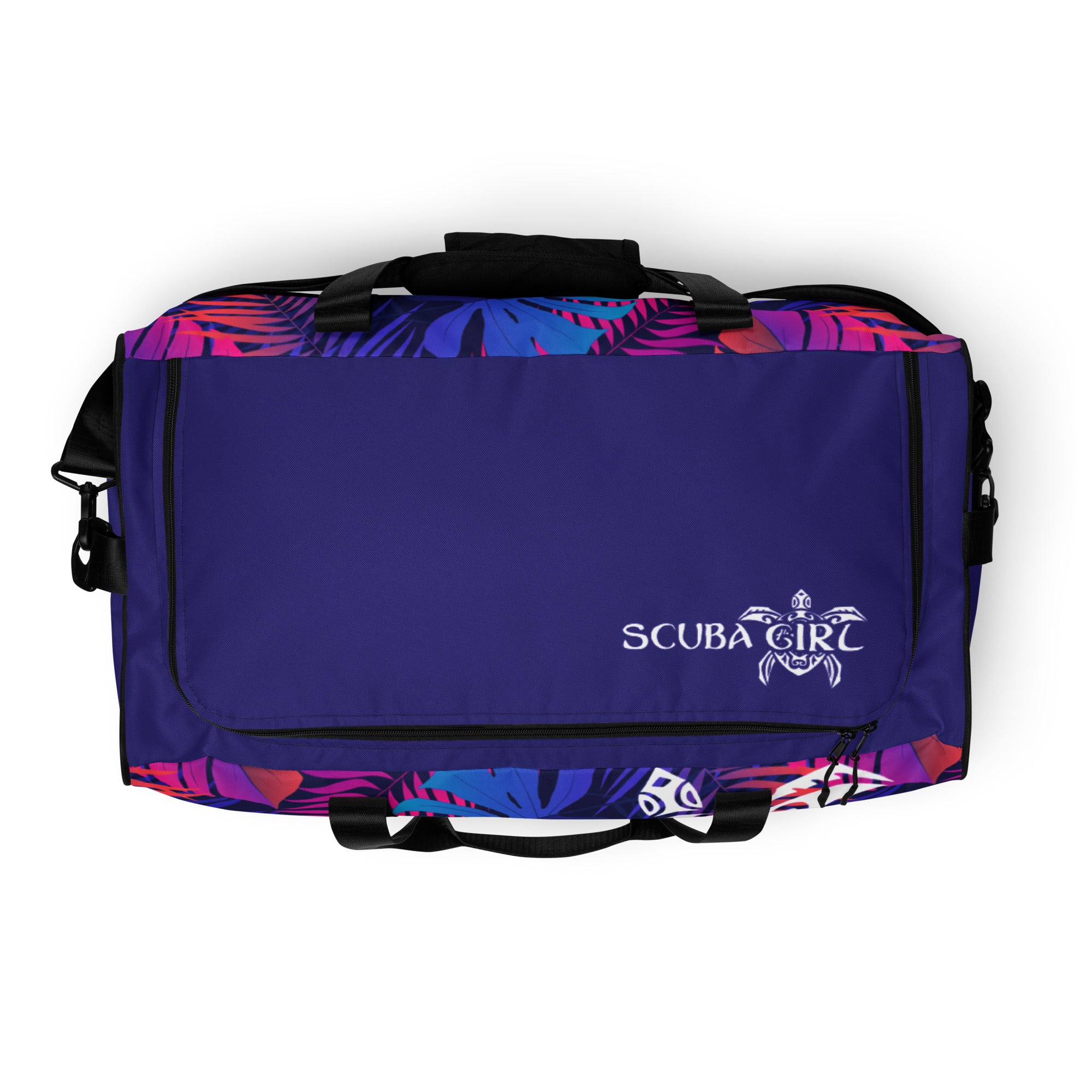 Scuba Duffle Bag - Sea Turtle (Tropical Leaves)