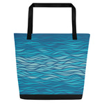 Load image into Gallery viewer, Scuba Tote Bag - Tribal Ray (Waves)
