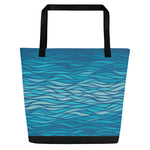 Load image into Gallery viewer, Scuba Tote Bag - Sea Turtle (Waves)
