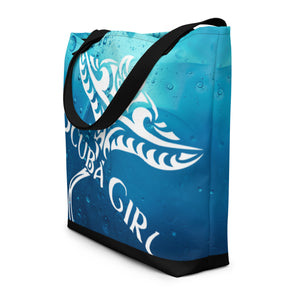 Scuba Tote Bag - Tribal Ray (Bubbles)