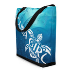 Load image into Gallery viewer, Scuba Tote Bag - Sea Turtle (Bubbles)
