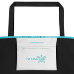 Load image into Gallery viewer, Scuba Tote Bag - Sea Turtle (Bubbles)
