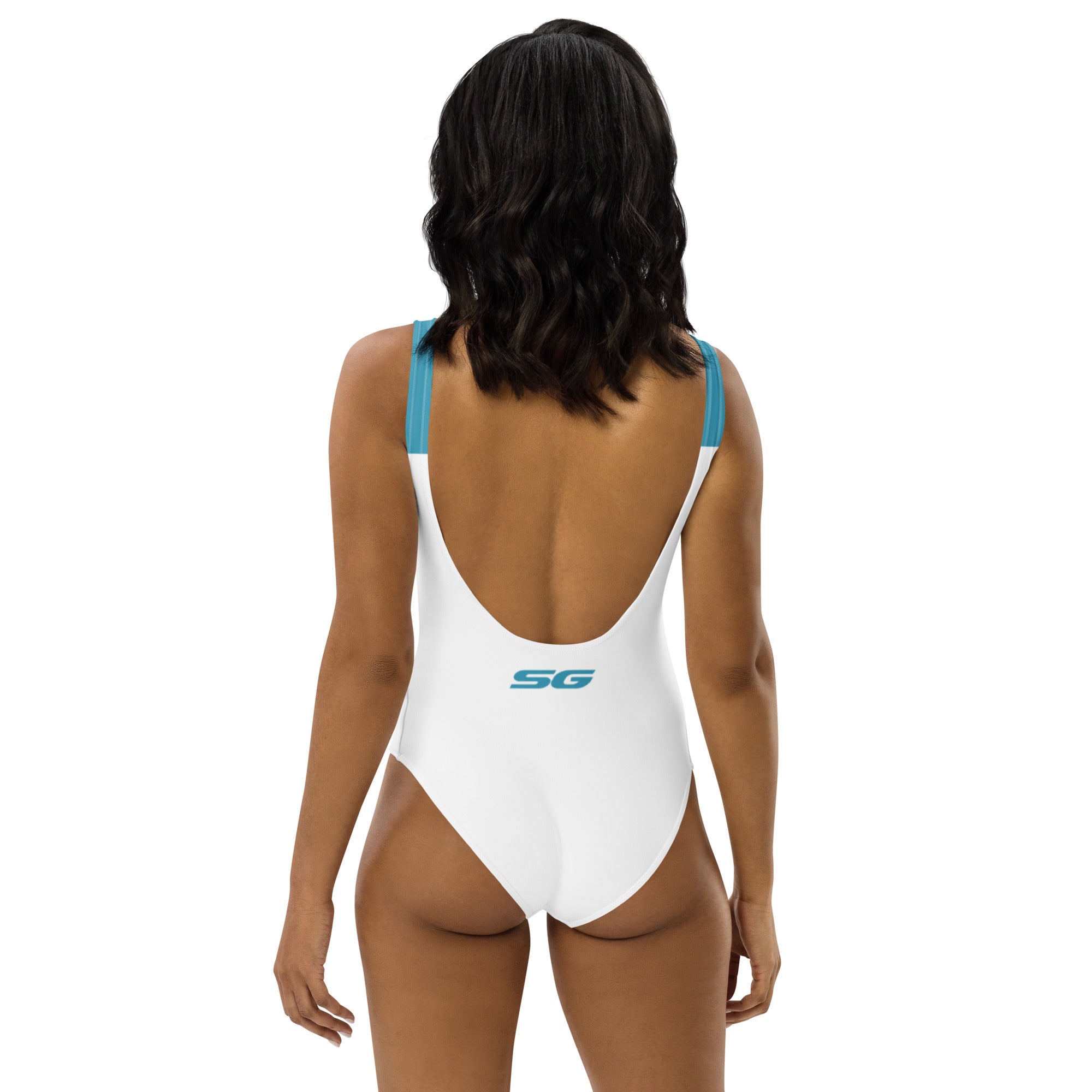 SG One-Piece Swimsuit (White/Teal)