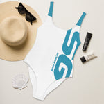 Load image into Gallery viewer, SG One-Piece Swimsuit (White/Teal)
