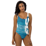 Load image into Gallery viewer, SG One-Piece Swimsuit (Teal Waves)
