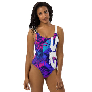 SG One-Piece Swimsuit (Tropical Leaves)