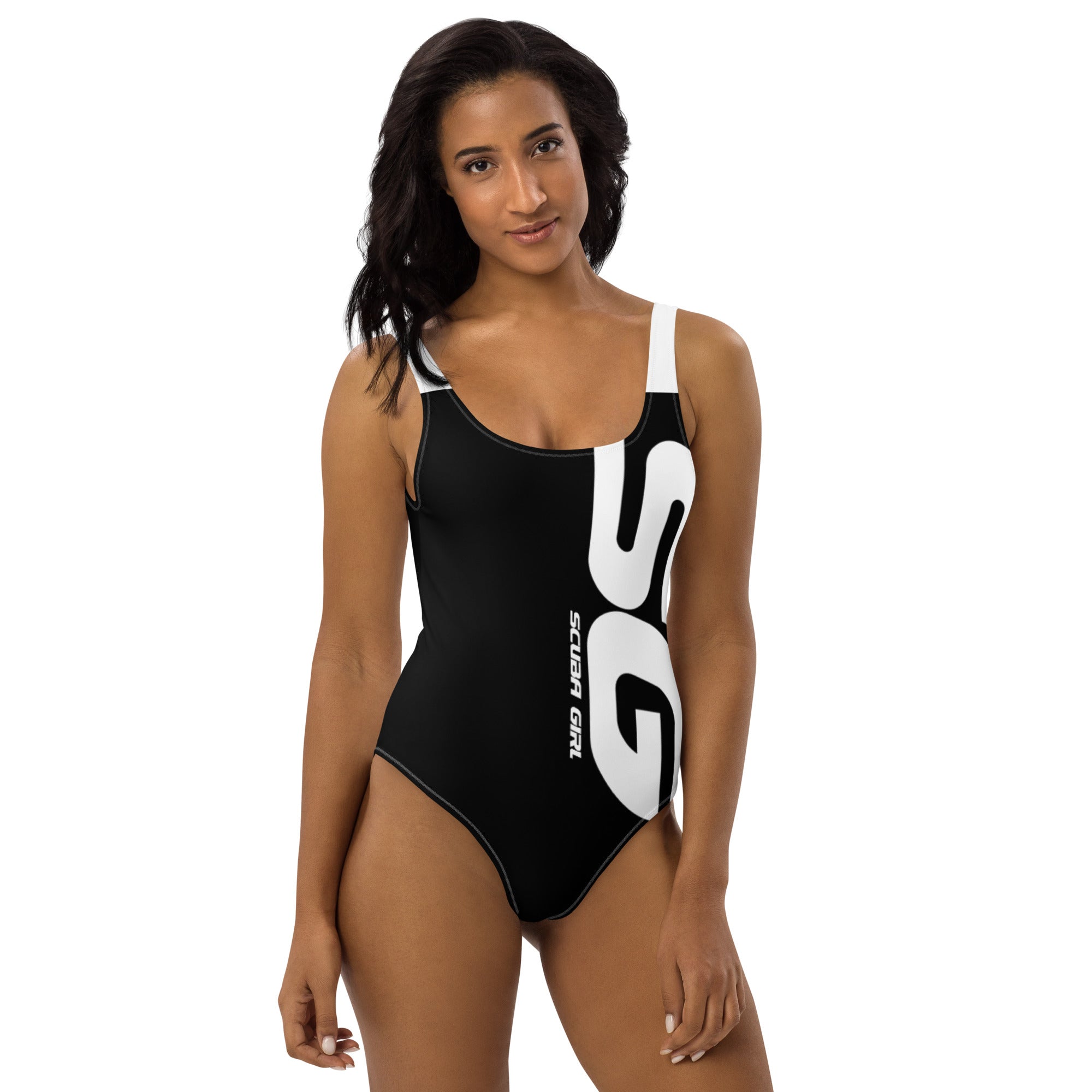 SG One-Piece Swimsuit (Solid Black)