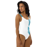 Load image into Gallery viewer, SG One-Piece Swimsuit (White/Teal)
