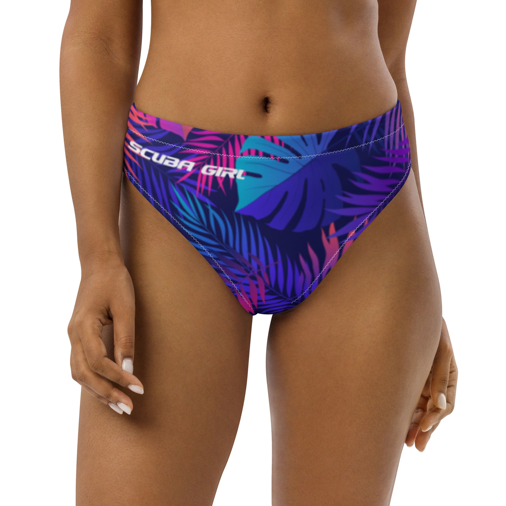 SG High-Waisted Bikini Bottom (Tropical Leaves)